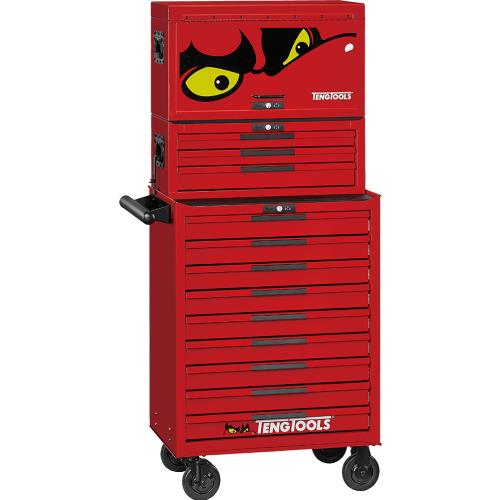 Teng Pro35 26in Stack Tool Storage 16 Drawers Red