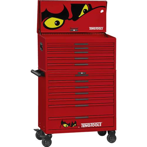 Teng Pro35 37in Stack Tool Storage 12 Drawers Red