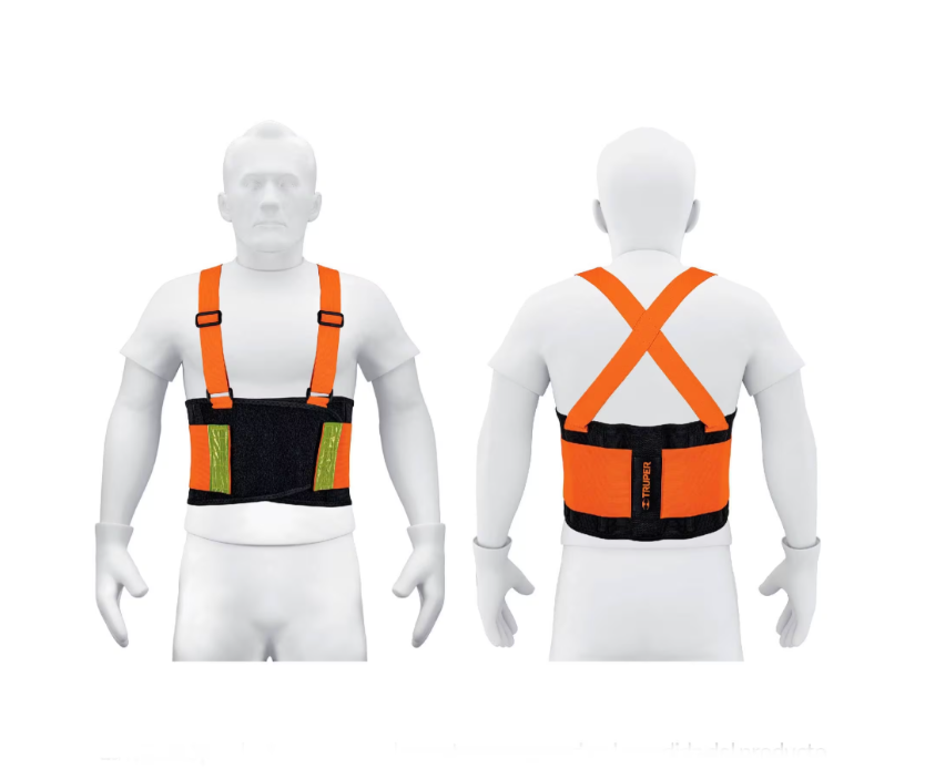 Truper Support Belt Extra Large with High Visibility Tape 44-48