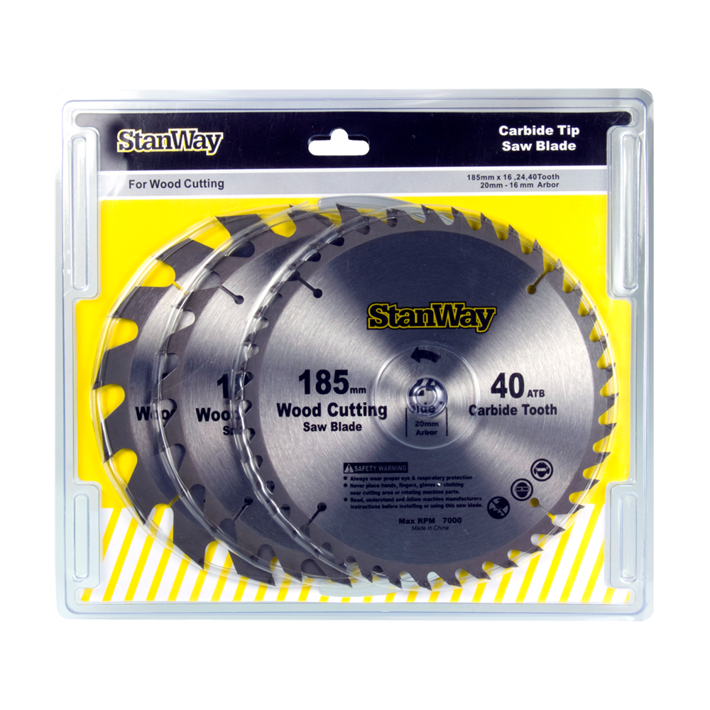 STANWAY 185mm Circular Saw 3 Blade Set
