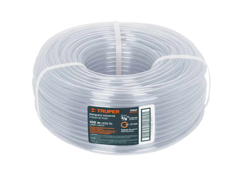 Truper Hose - Non Toxic Tubing 10mm x 10m Cristalmax