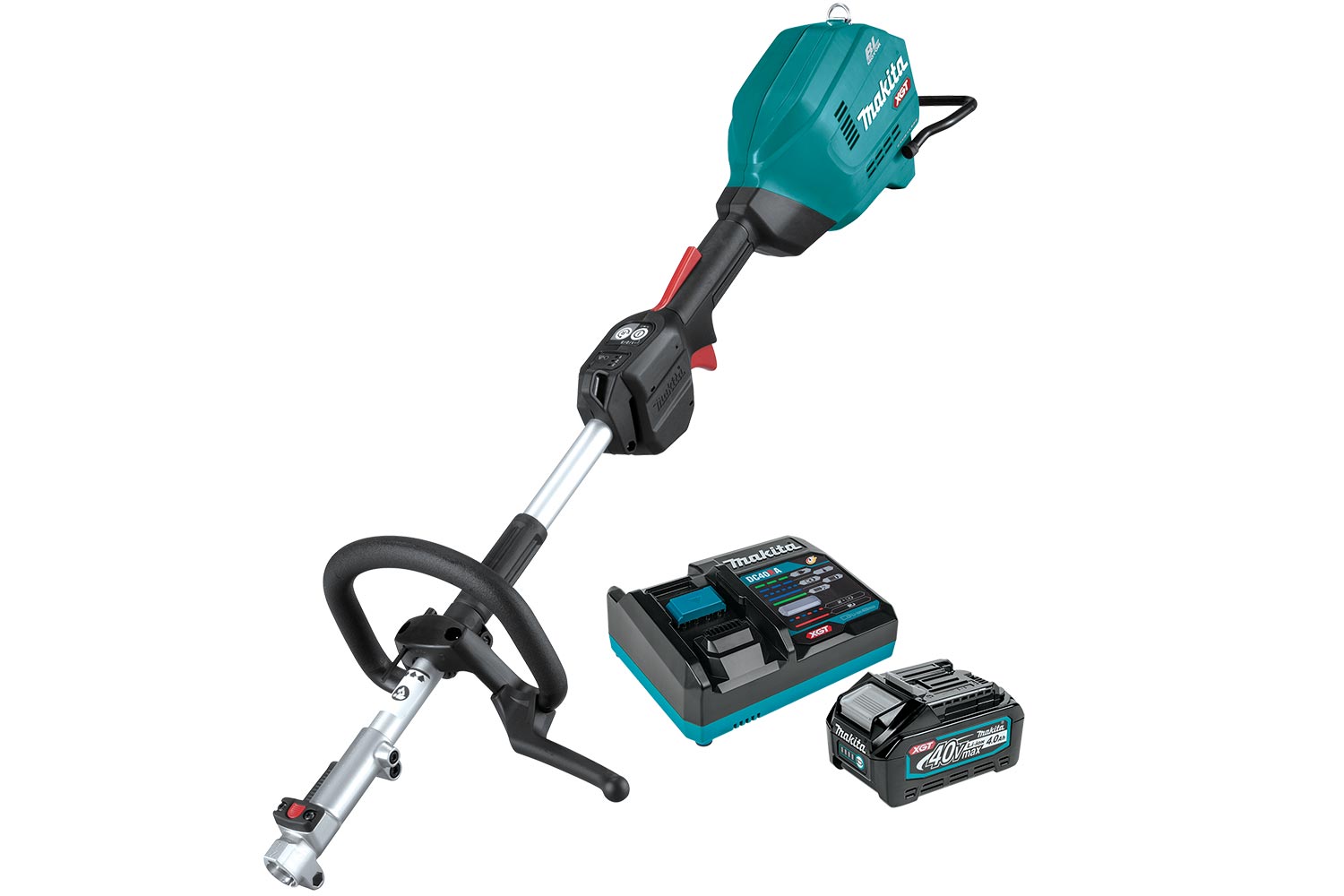 Makita UX01G 40Vmax XGT Multi-Function Power Head with 1x 4.0Ah battery, rapid charger and EM406MP