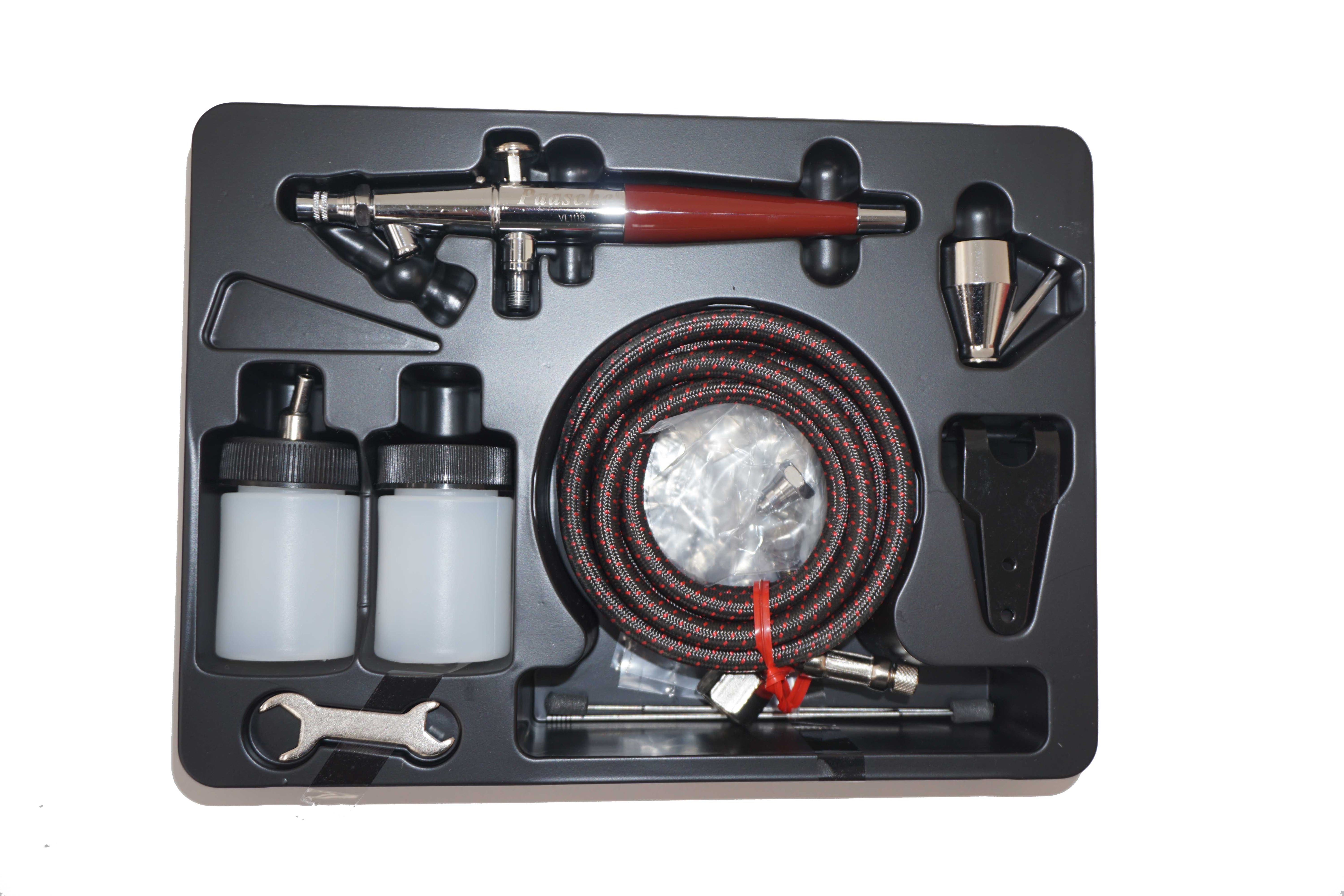 AIRBRUSH SET VL 1,3,5,HOSE,BOTTLES,CUP
