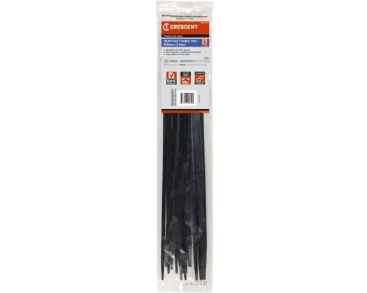 CRESCENT HEAVY DUTY CABLE TIES 812X9.0MM 25 PACK