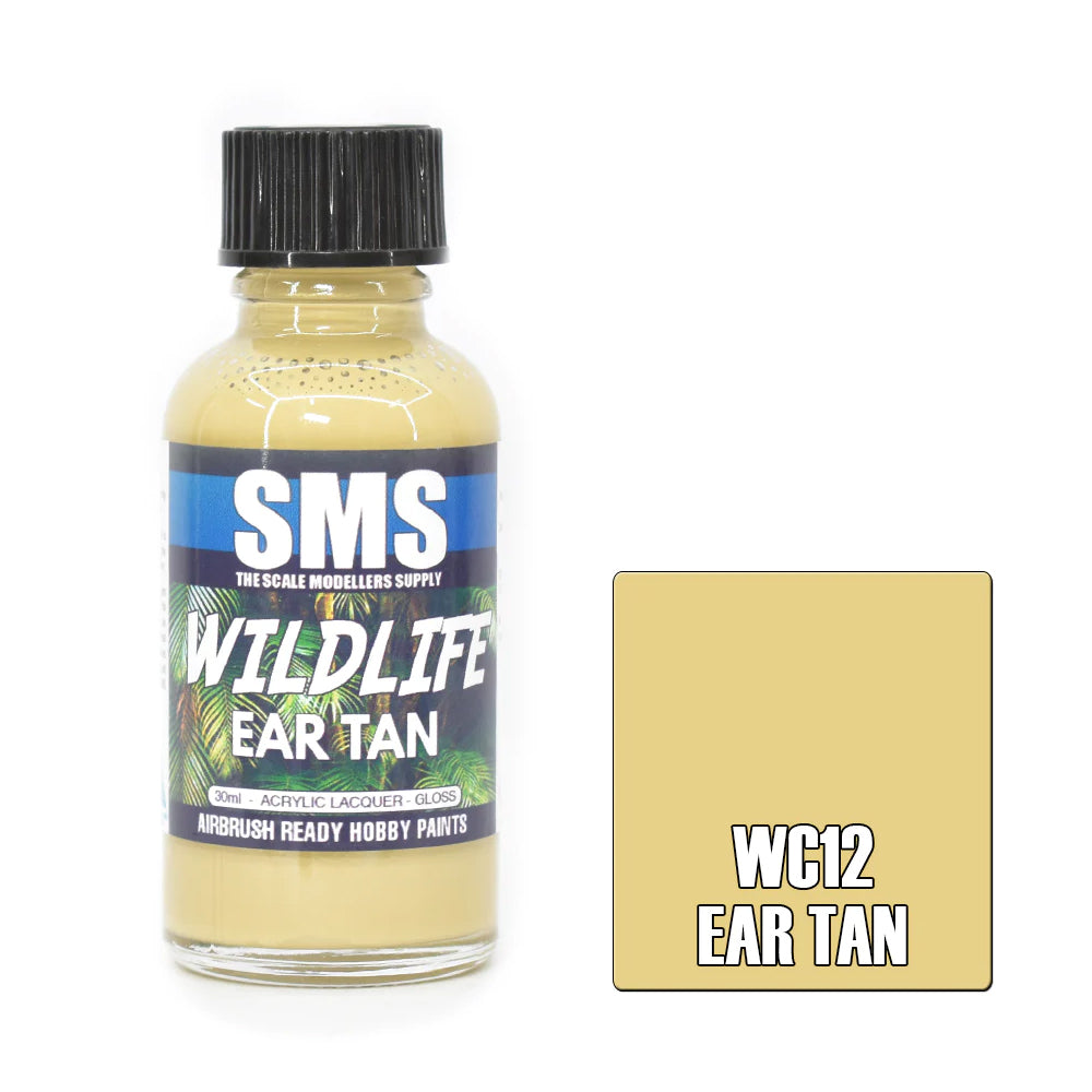 SMS Airbrush paint 30Ml Ear Tan Acrylic Lacquer Scale Modellers Supply