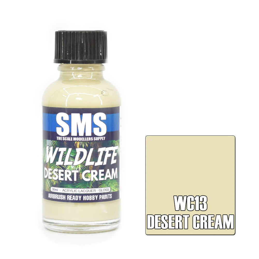 SMS Airbrush paint 30Ml Desert Cream Acrylic Lacquer Scale Modellers Supply