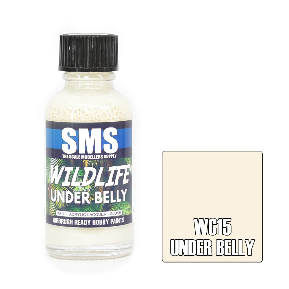 SMS Airbrush paint 30Ml Under Belly Acrylic Lacquer Scale Modellers Supply