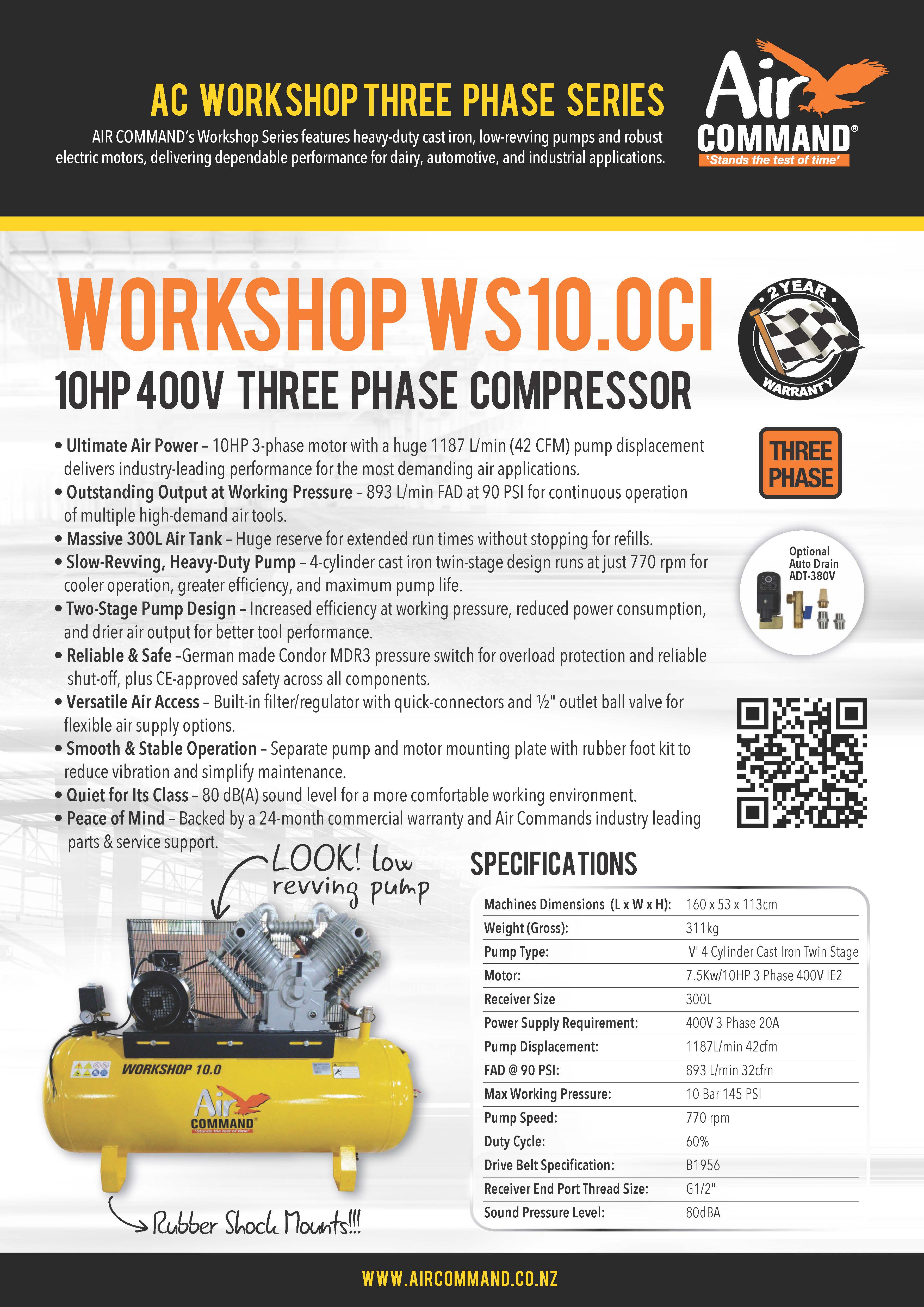 Air Command Workshop 10HP Air Compressor