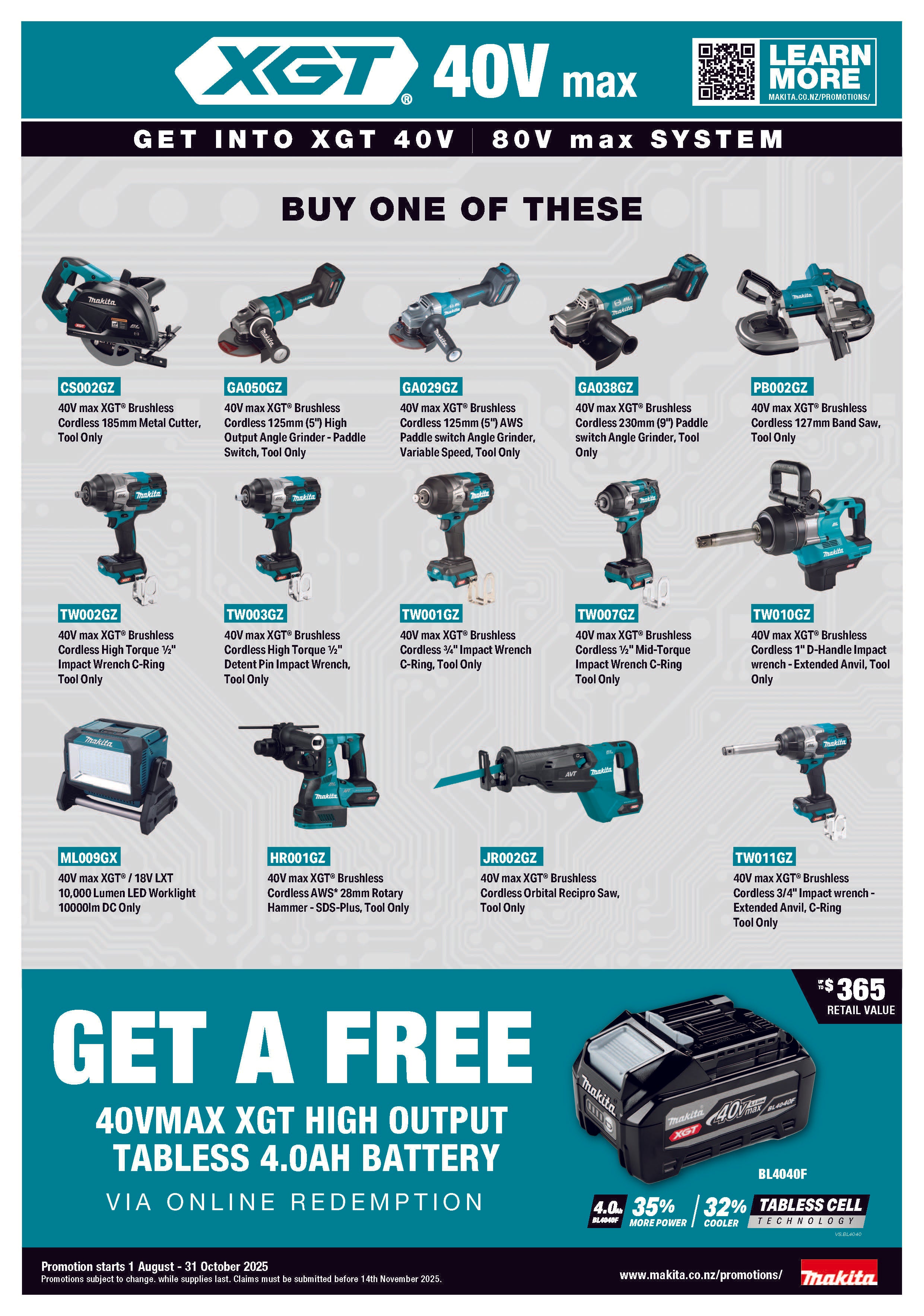 Makita Xgt Metal Cutter 185mm