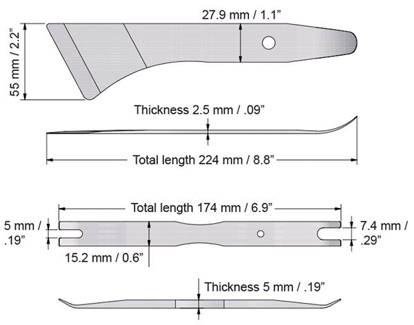 TOLEDO TRIM REMOVAL TOOL SET STEEL 2PC