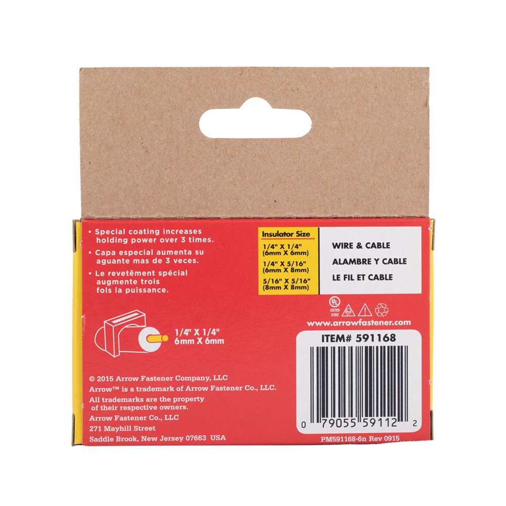 ARROW T59 Insulated Clear Staples (6mm x 6mm) - 300pcs