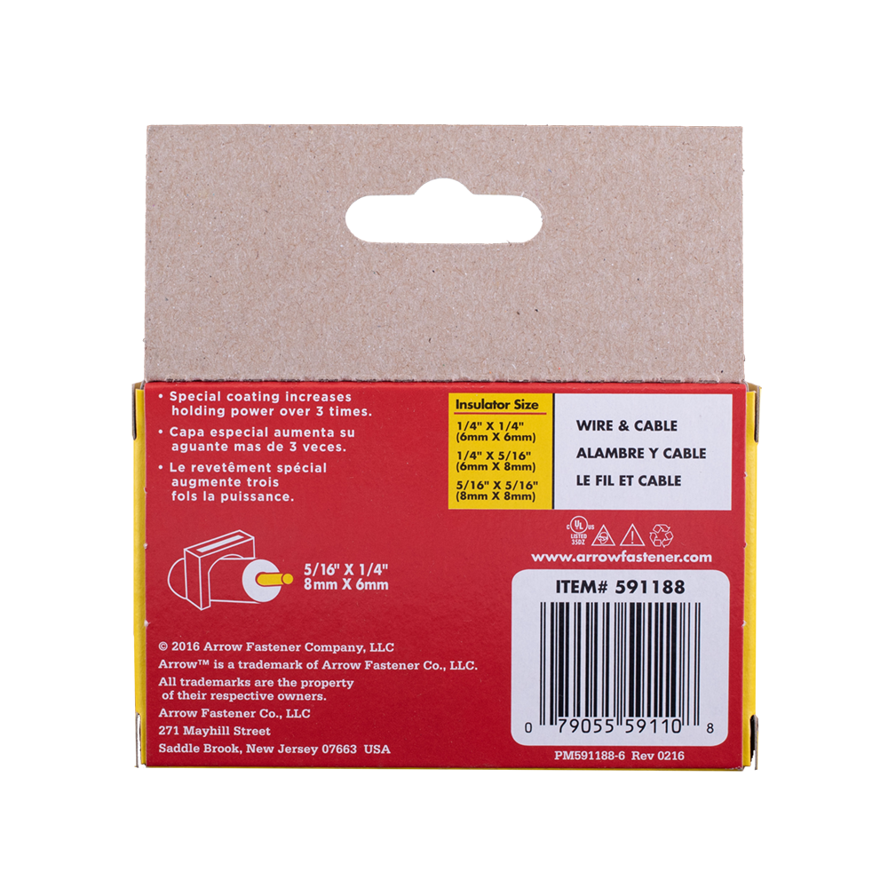 ARROW T59 Insulated Clear Staples (6mm x 8mm) - 300pcs