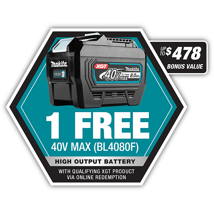 Makita 40Vmax XGT Battery and Charger Starter Pack - 8.0Ah