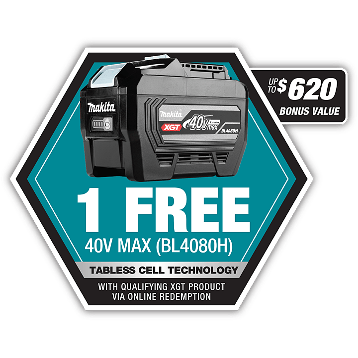 Makita 40Vmax XGT Tabless High-Output Battery and Charger Pack (8.0Ah)
