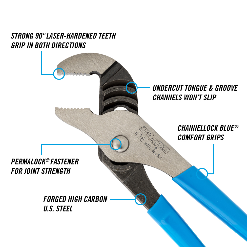 Channellock #426G TONGUE AND GROOVE PLIER - 165mm