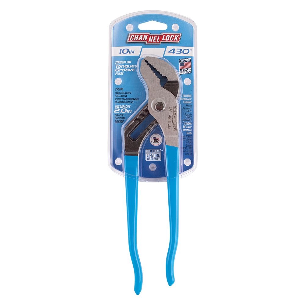 Channellock #430 STRAIGHT JAW T&G PLIER - 250mm
