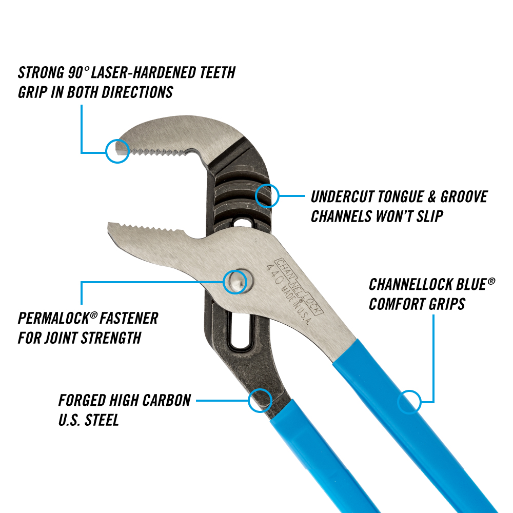 Channellock #440G SRT GRV JNT PLIER-305mm