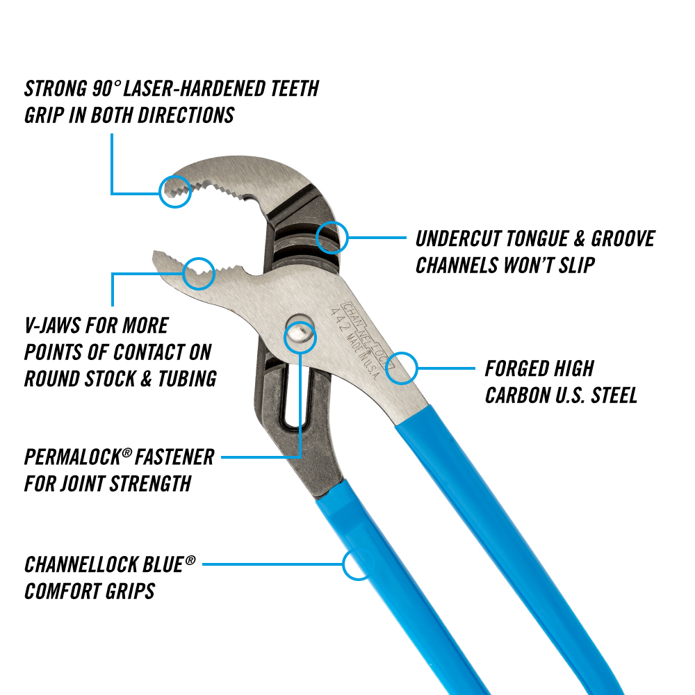 Channellock #442G V-JAW PLIER-305mm