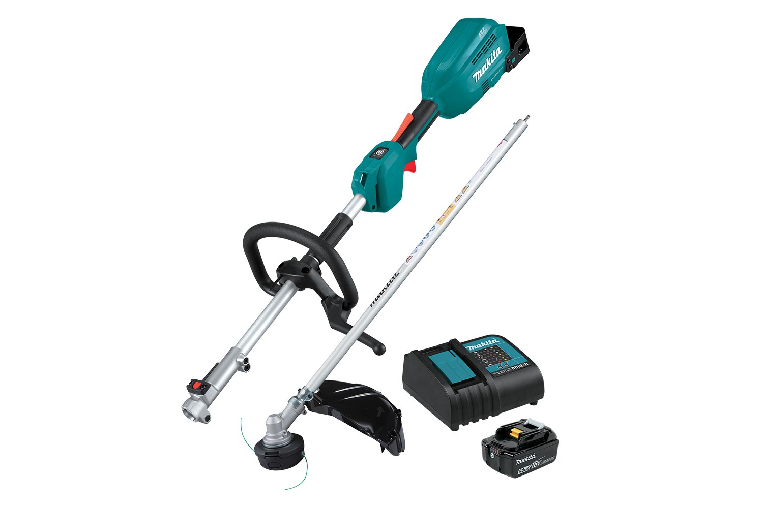 Makita DUX18Z, EM409MP, 1x 5.0Ah battery, standard charger