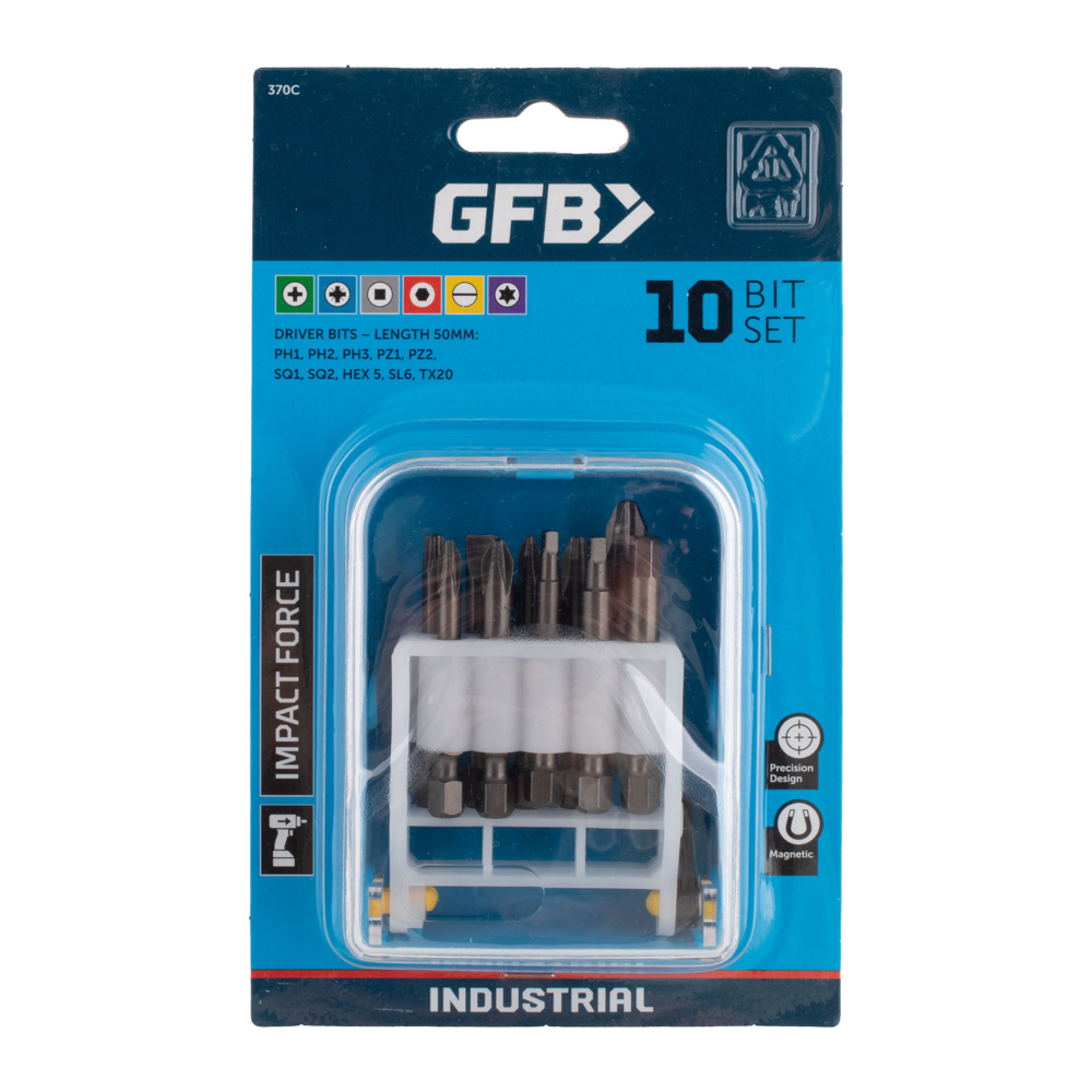 GFB 10pc Screwdriver Bit Set