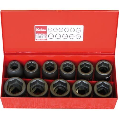 Koken 16201A Impact Socket Set 3/4 in Dr 11pc 3/4 in -1.1/2 in