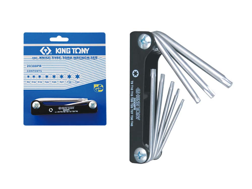 King Tony 8Pc Torx Wrench Set Knife Type