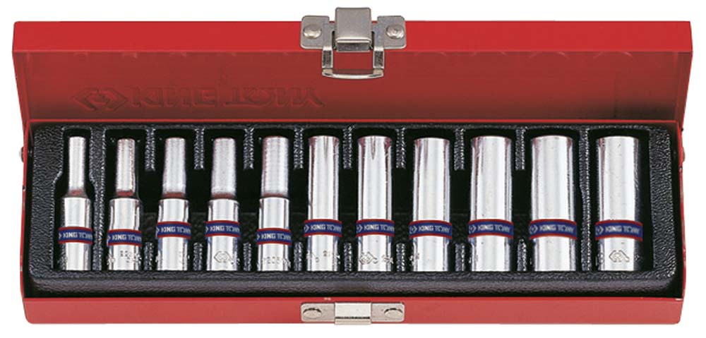 King Tony 11Pc 1/4 Dr Dp S/Set 4-13mm