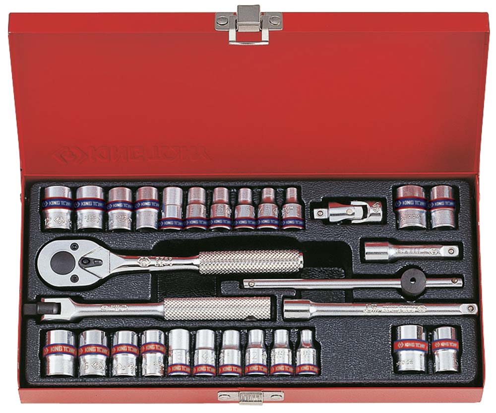 King Tony 30pce 1/4 inch drive 6pt standard socket set