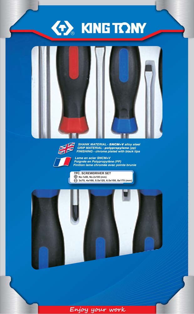 King Tony 7Pce Phil/Slot Sdriver Set