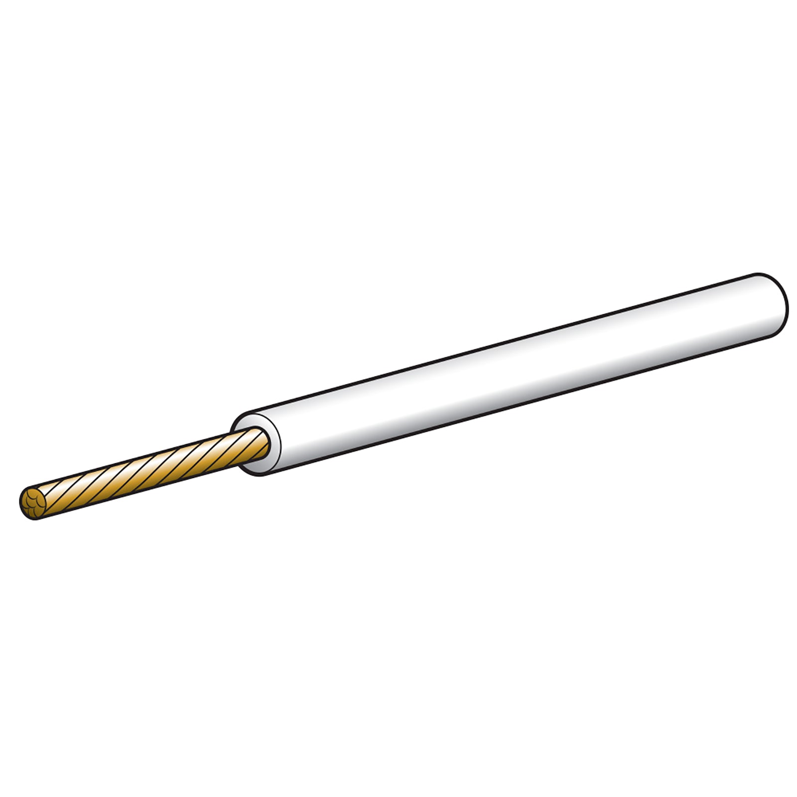 Narva Cable Single 2.5mm 5A Whte 30M