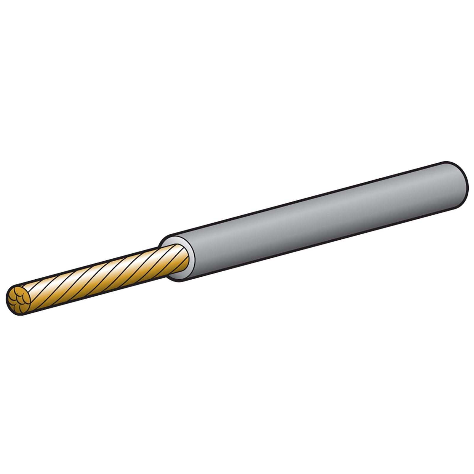 Narva Cable Sgle 3mm 19A 30M Grey