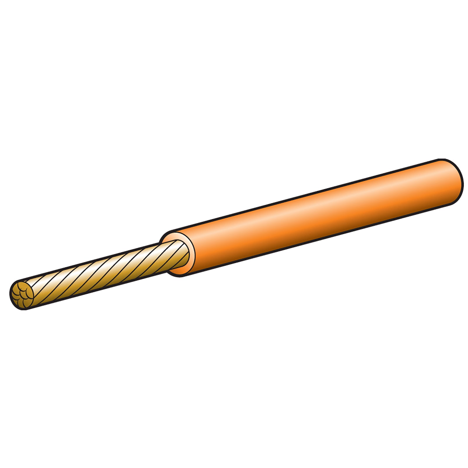 Narva Cable Sgle 3mm 19A 30M Orange