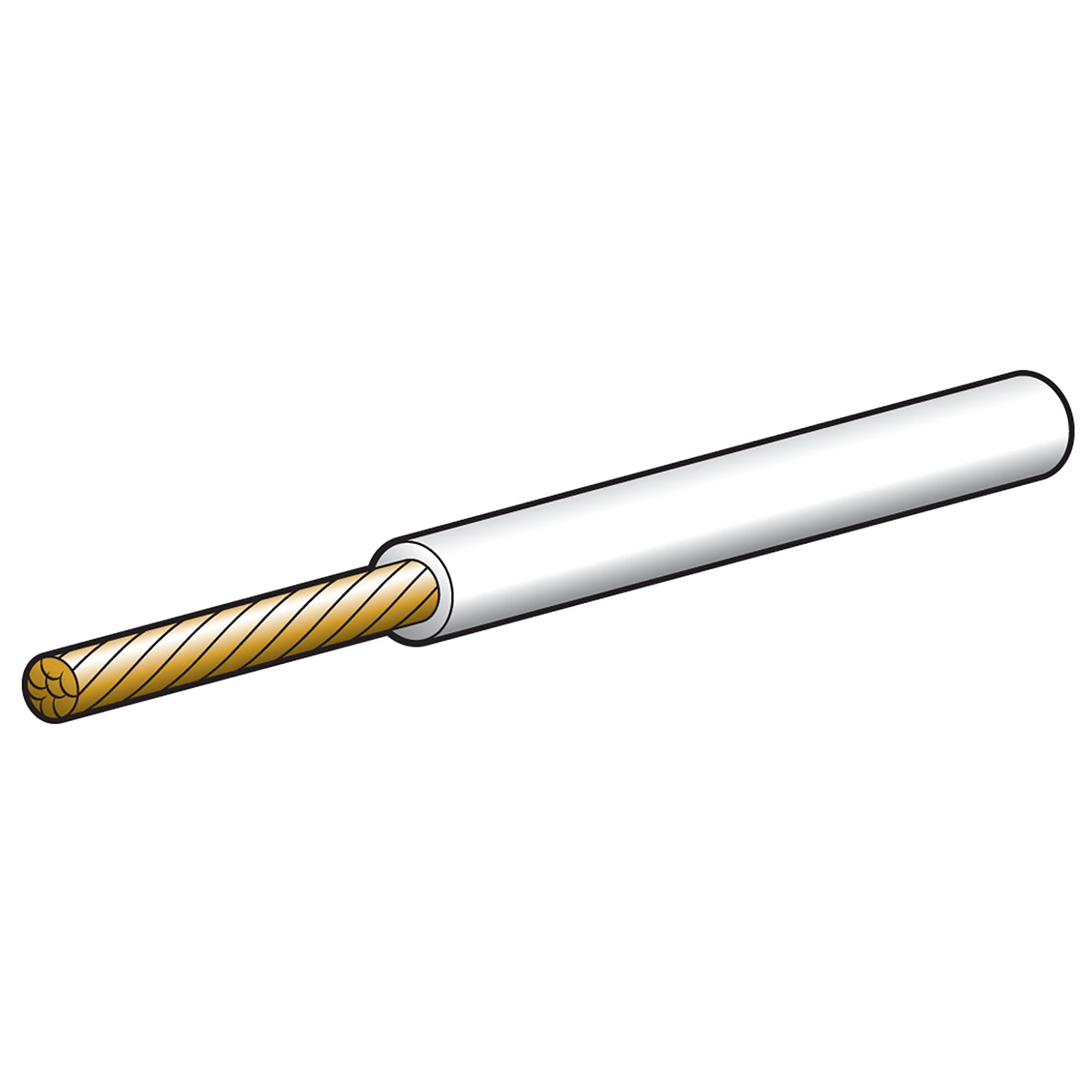 Narva Cable Sgle 3mm 19Amp 30M White