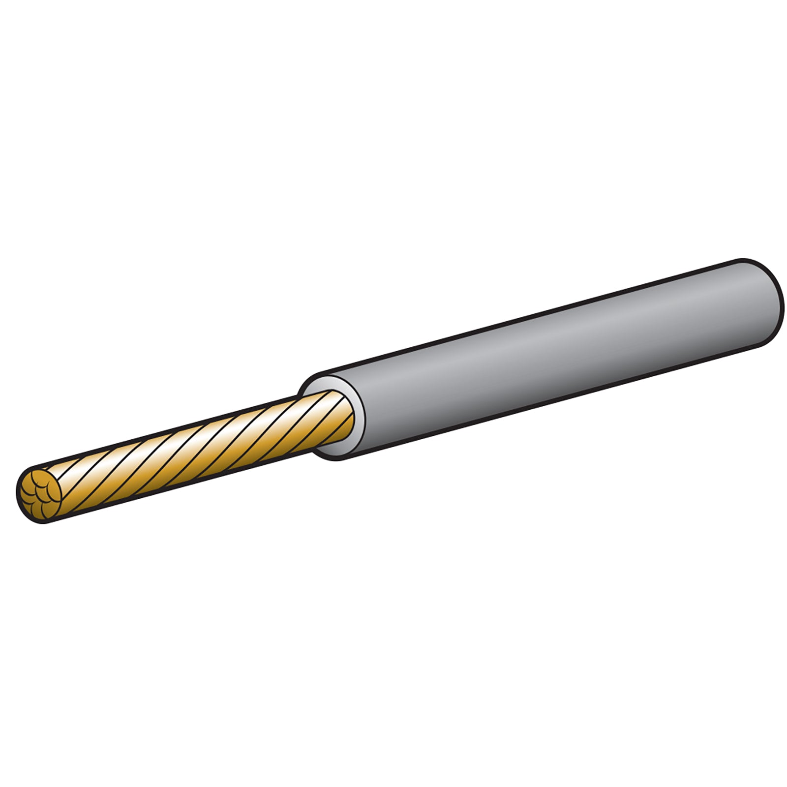 Narva Single Core 4mm 25A 100M Grey