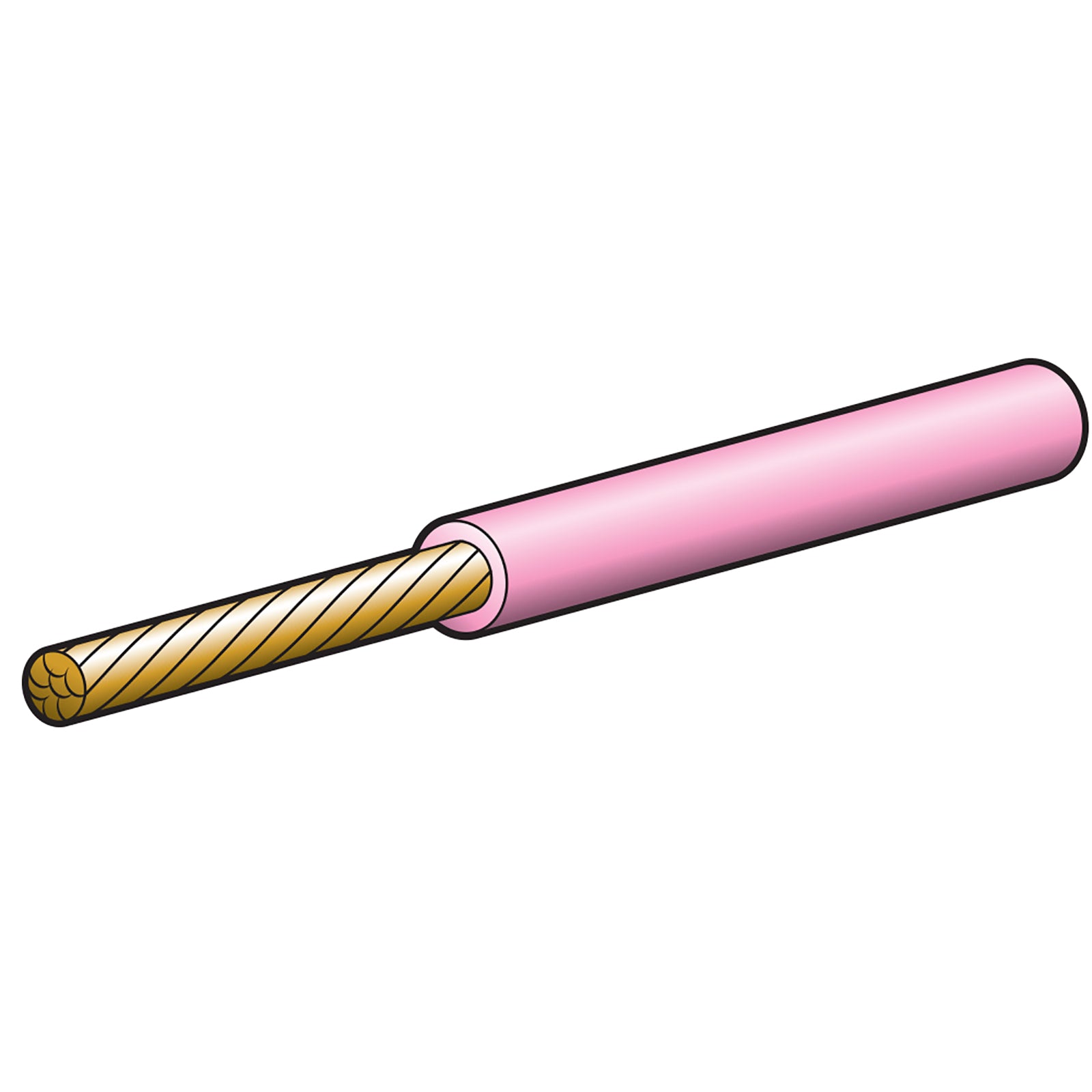 Narva Single Core 4mm 25A 100M Pink