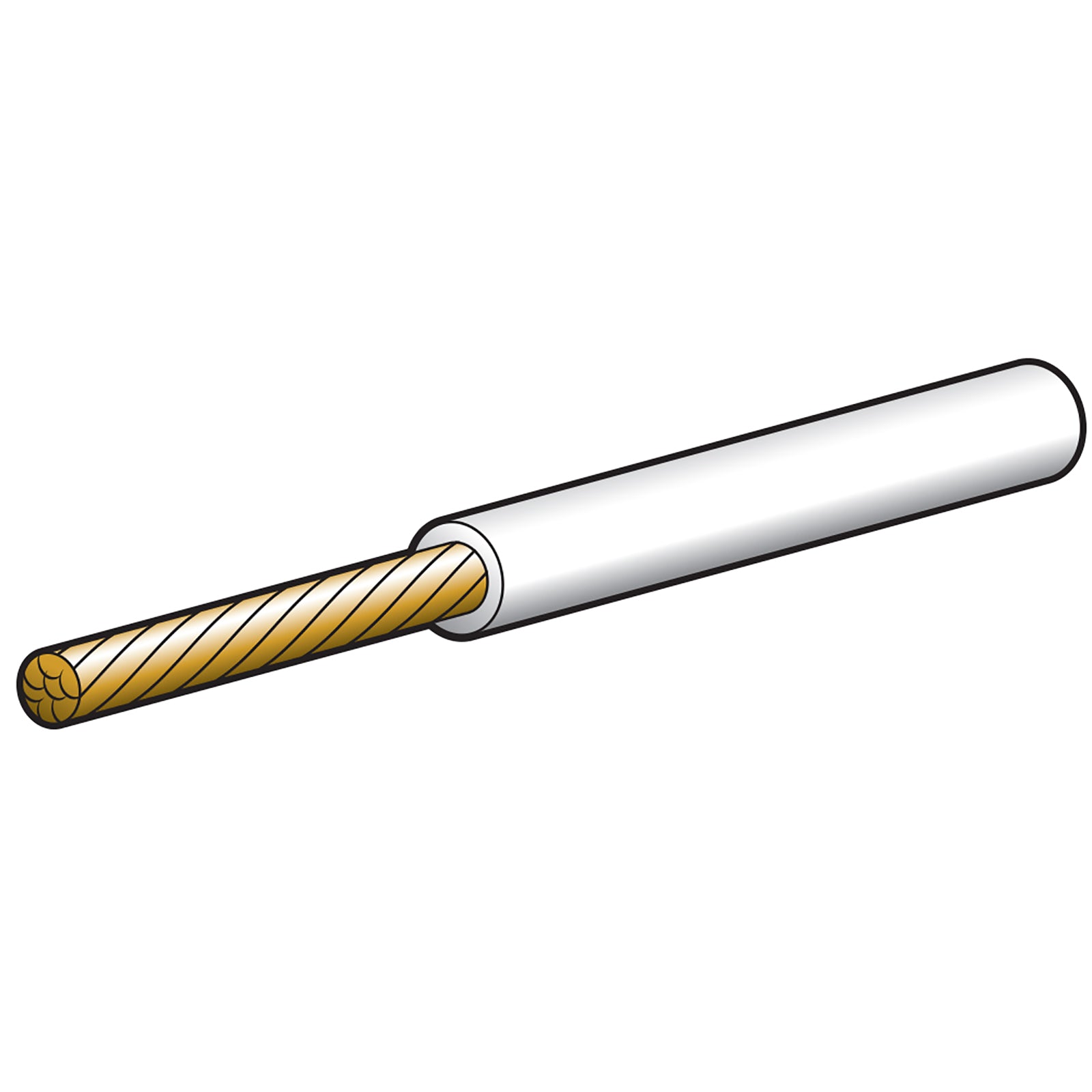 Narva Cable Sgle 4mm White 100M