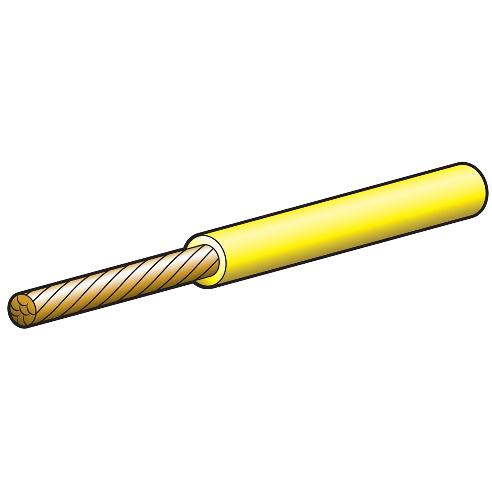 Narva Cable Sgle 4mm 25A 100M Yellow