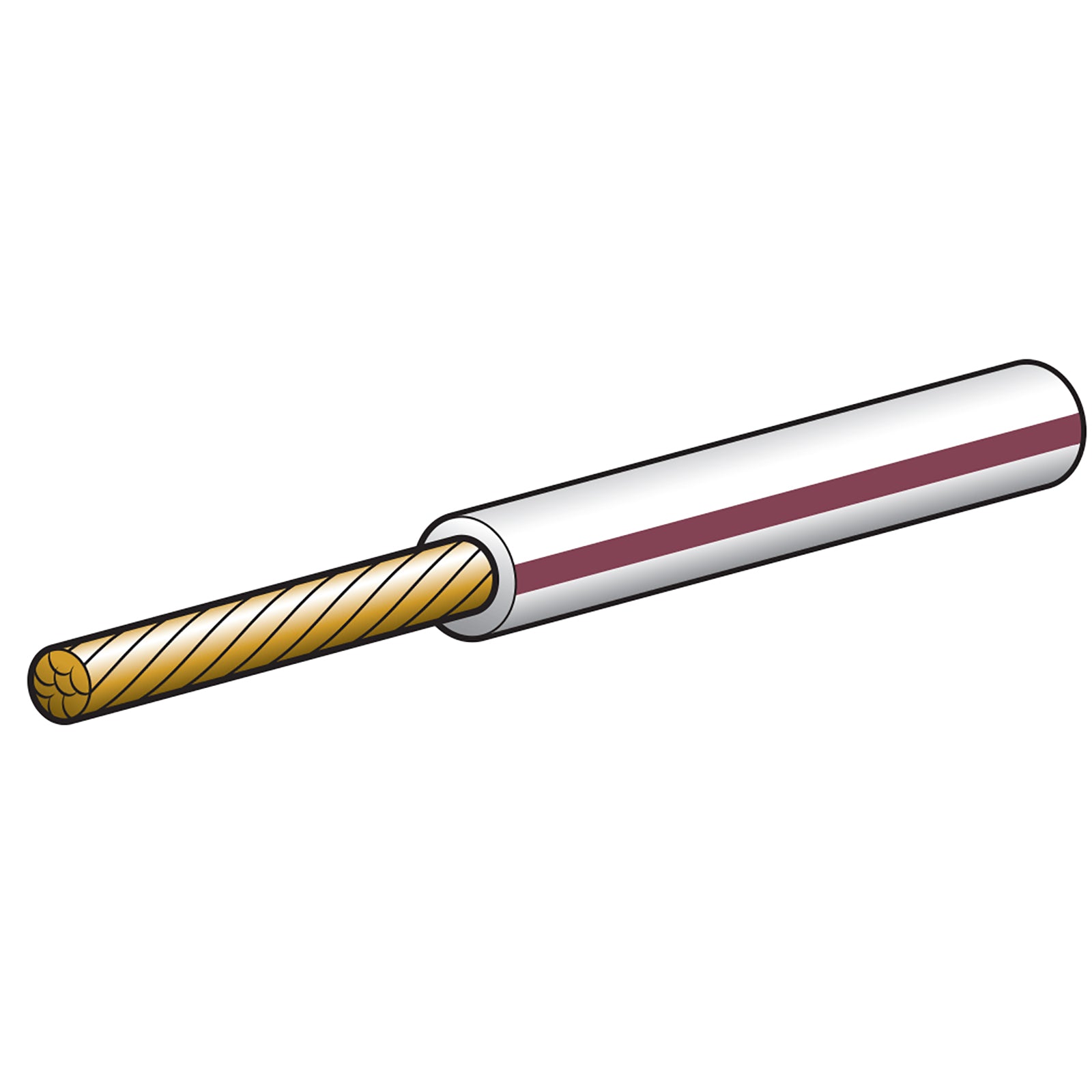 Narva Cable Trac 4mm 25A Wht/Brn