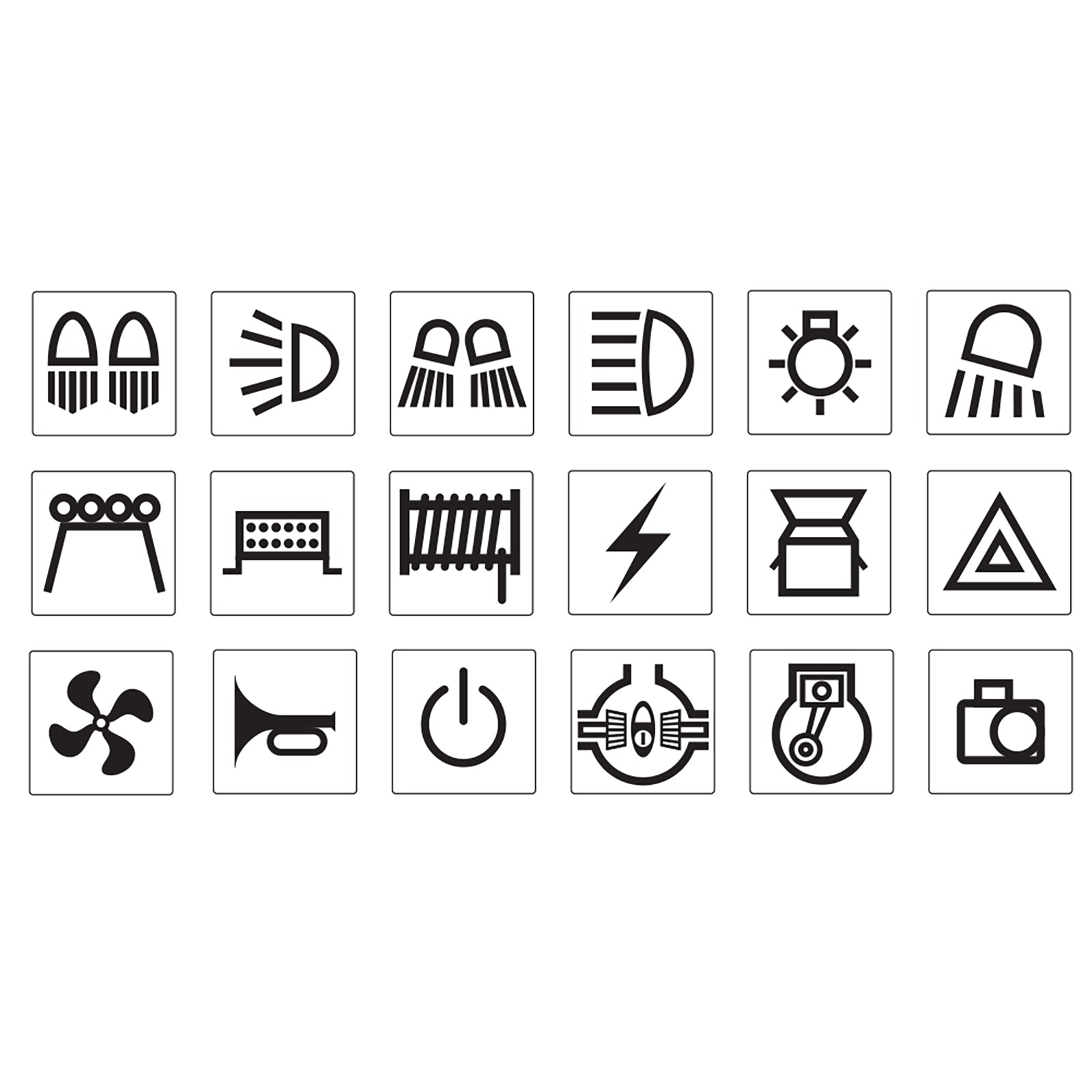 Narva Switch Black 4Wd Sticker Set