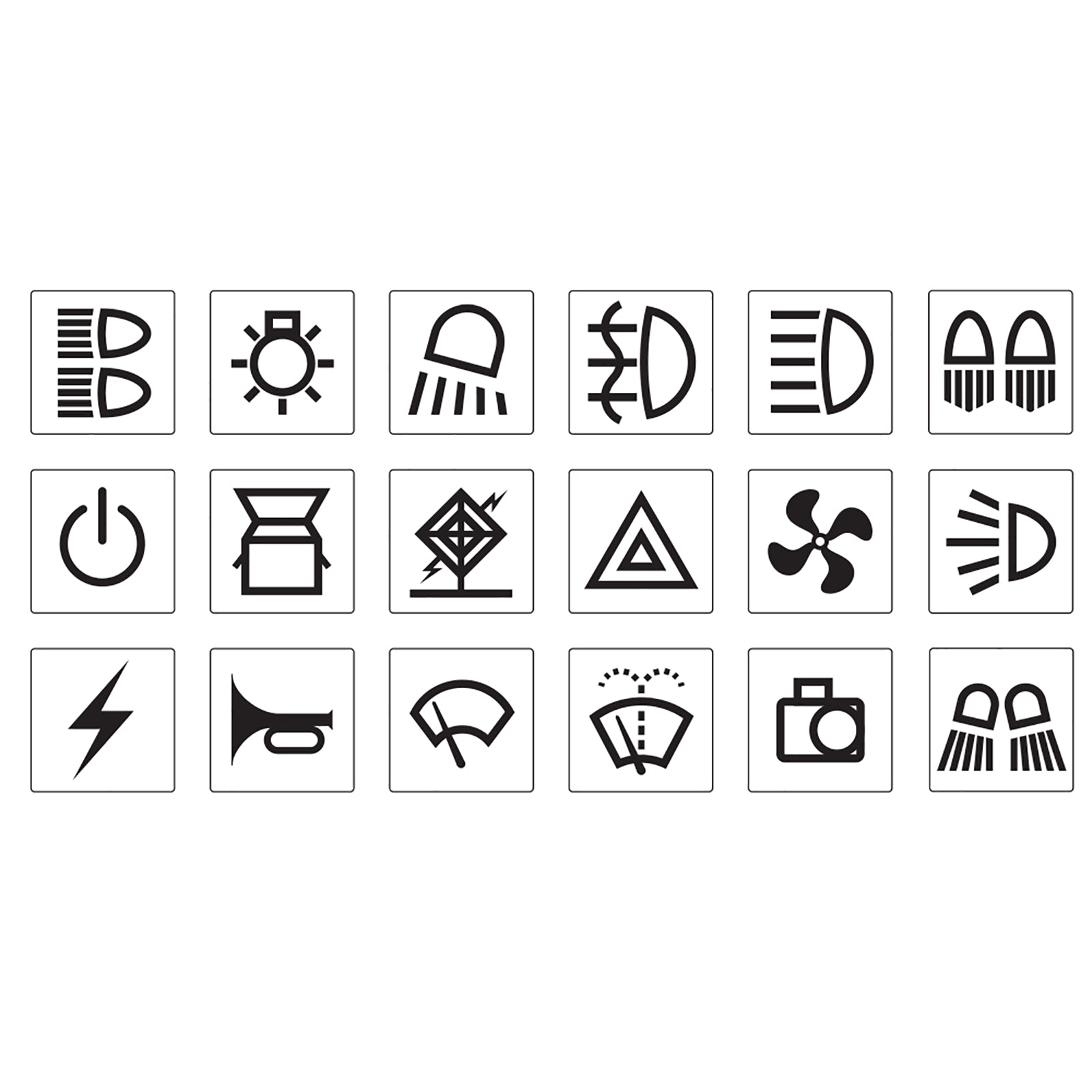 Narva Switch Black Transport Sticker Set