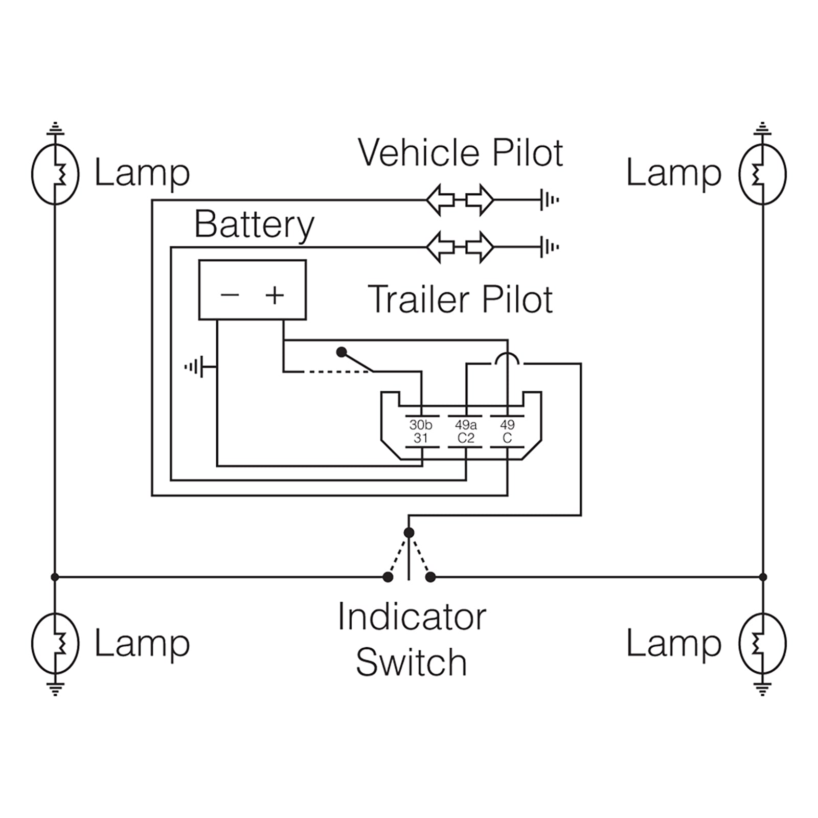 Flasher Elec 24V 6 Pin Heavy Duty