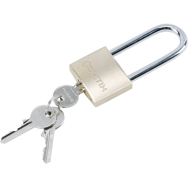 Tactix Padlock Long Shackle 40mm 1-5/8in Brass