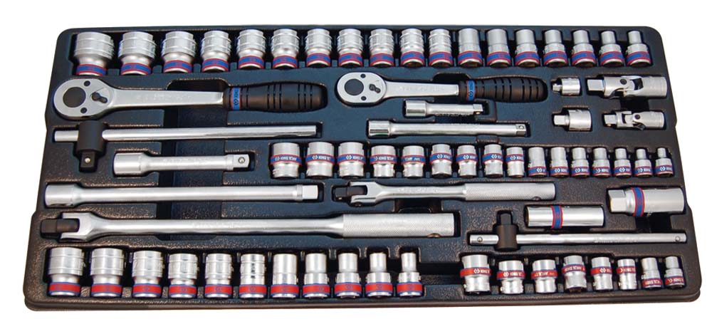 King Tony 69Pc 1/2&3/8Dr Socket St Tray 12Pt