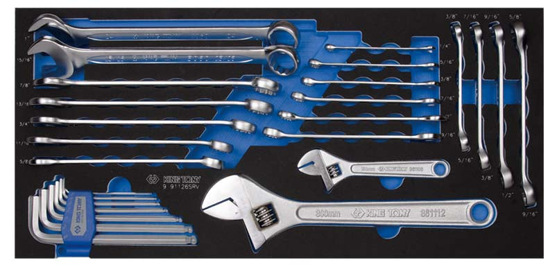 King Tony 26 Pc. Combination Wrench Set For Tool Chest Eva Foam