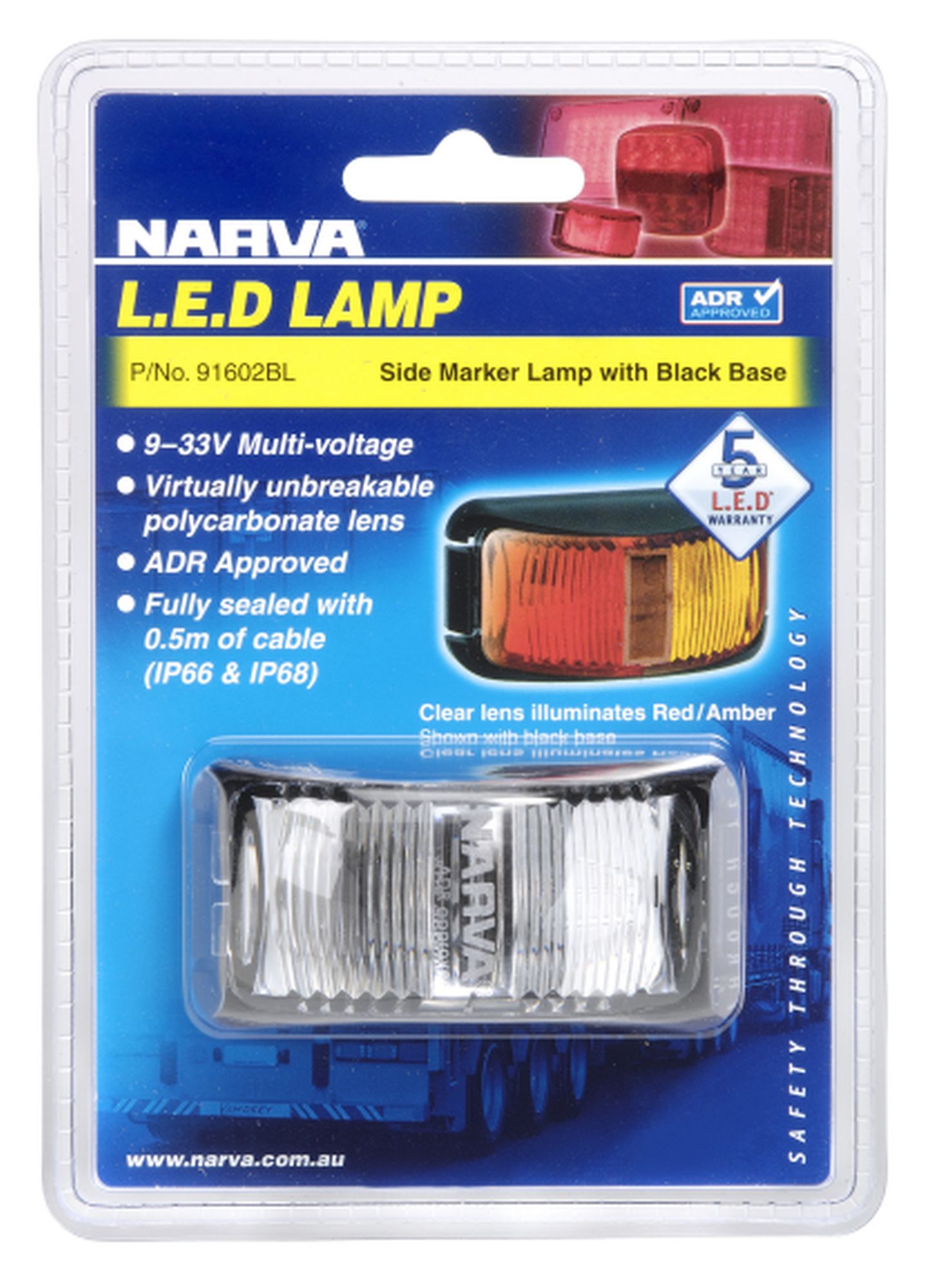 Narva Led Mv 16 S/Marker Red/Amber