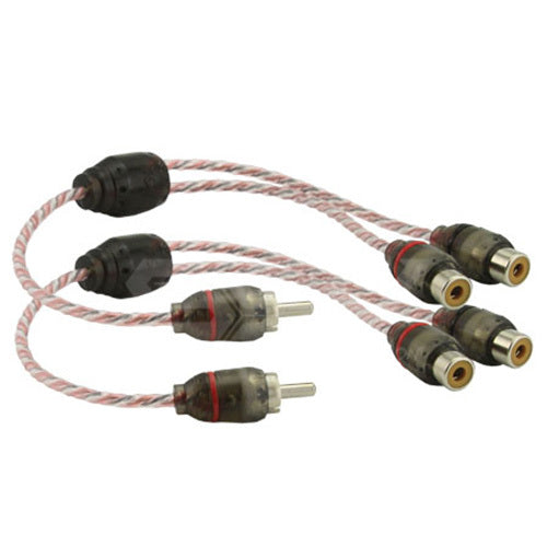 Dna Pro Spec Rca Y-Lead 1X Male Rca To 2X Female Rca Red Pair