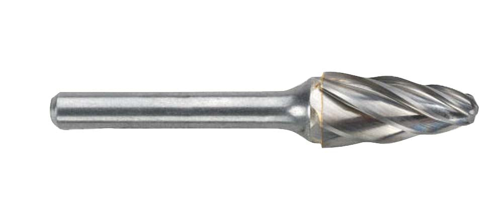 Bordo Burr Non-Ferrous Tree Radius Nose 6mm Shank 9.6mm Sf3M