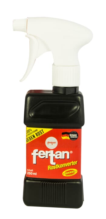 Fertan Rust Converter 250ml Spray Bottle & Brush Pack Hang Sell
