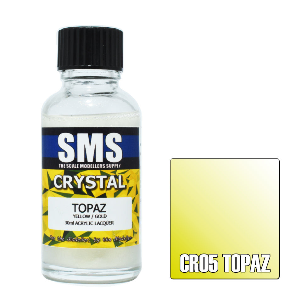 SMS Airbrush Paint 30Ml Crystal Topaz Acrylic Lacquer Scale Modellers Supply