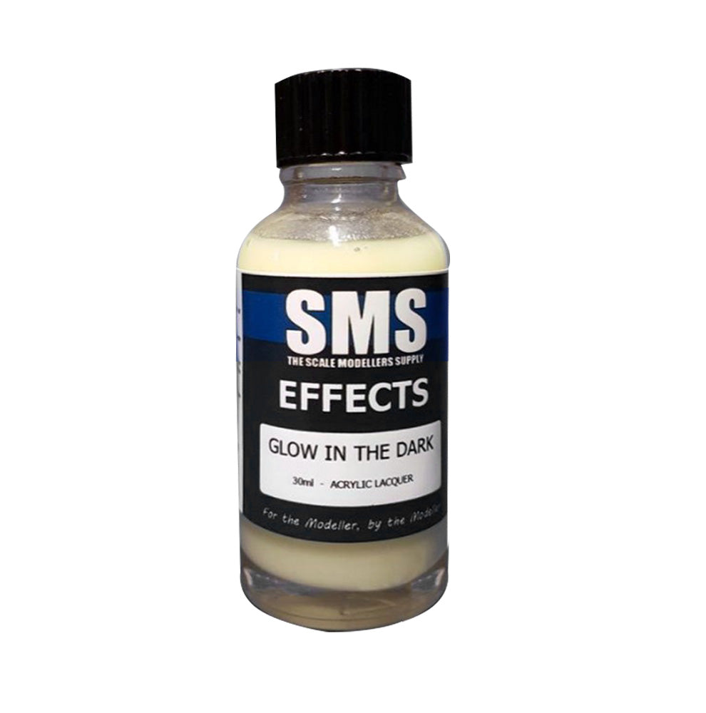 SMS Airbrush Paint 30Ml Effects Glow in The Dark Acrylic Lacquer Scale Modellers Supply
